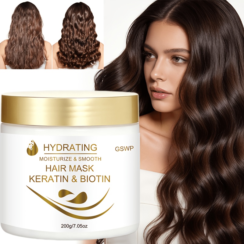 Hair Care Keratin - GSWP มาส์กผมเคราตินบำรุงความชุ่มชื้น สามารถดูแลเส้นผมอย่างอ่อนโยนและบำรุงอย่างล้ำลึก ช่วยให้ผมสดชื่นและมีวอลลุ่ม 200/400 กรัม