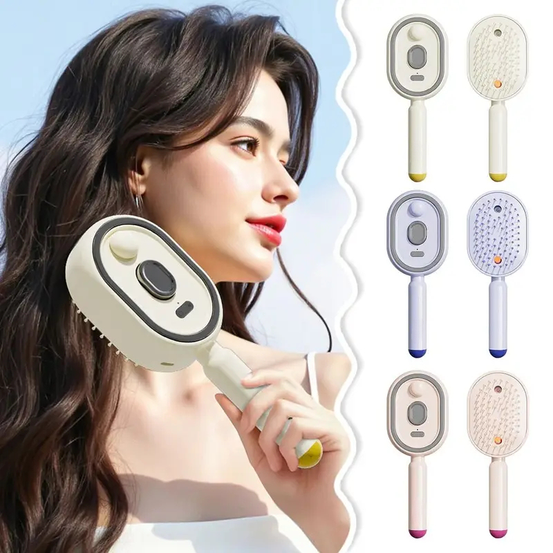 Hair Care Is Self Care - หวีไฟฟ้าพกพาแบบใหม่ ปี 2026 สำหรับดูแลเส้นผม พร้อมสเปรย์นวด ป้องกันไฟฟ้าสถิต