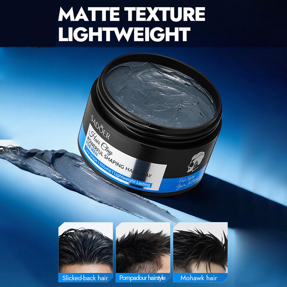 Hair Care For Men - ดินเหนียวจัดแต่งทรงผมสำหรับผู้ชาย ติดทนนาน ให้ลุคแมทท์ แว็กซ์จัดแต่งทรงผม เพิ่มวอลลุ่ม ครีมจัดแต่งทรงผมสำหรับผู้ชาย