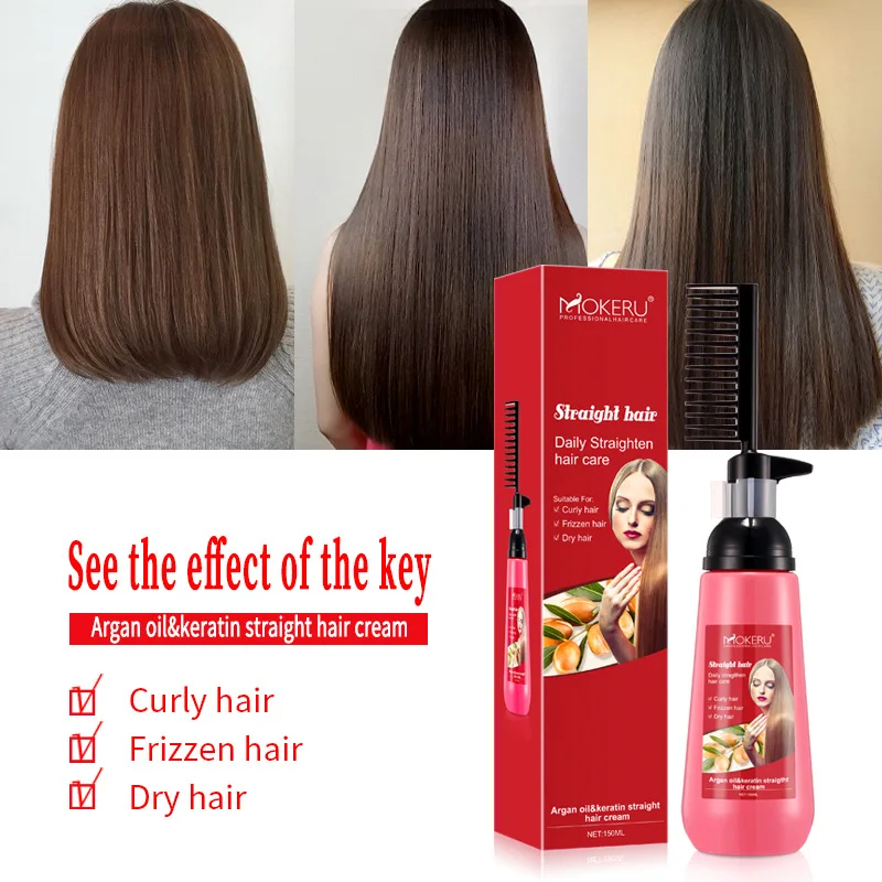 Hair Care Herbal - เครื่องยืดผมครีมเคราตินสมุนไพรหวีผมตรงดูแลเส้นผมมืออาชีพไม่ทำร้ายน้ำยาปรับผมที่มีประสิทธิภาพ