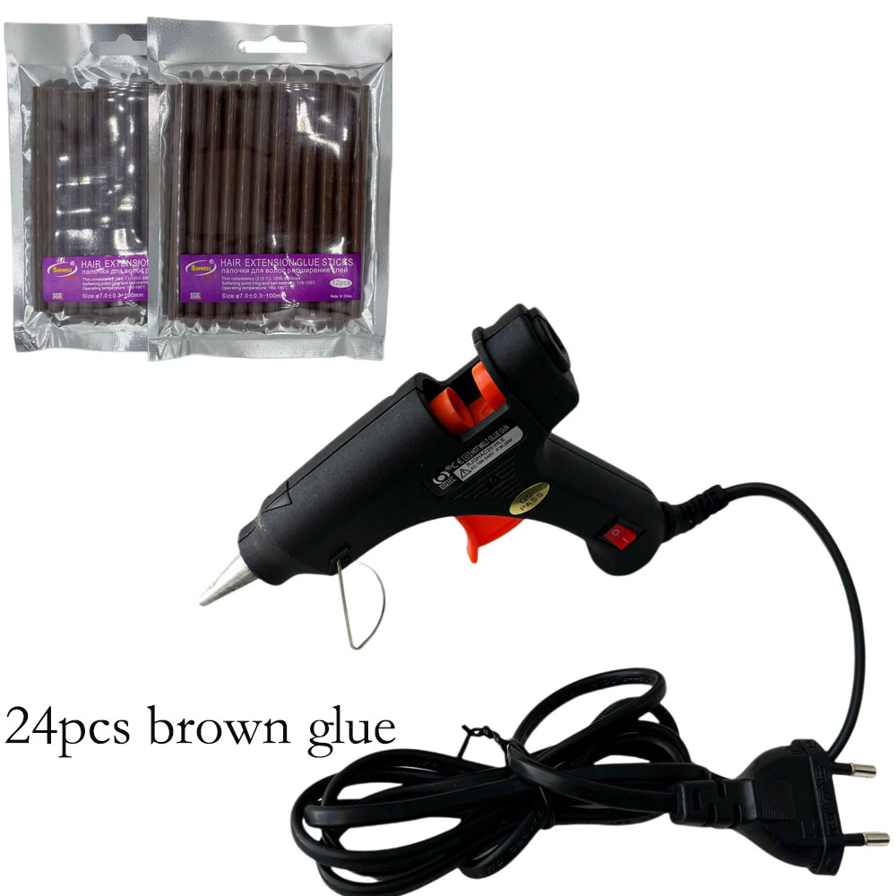 Glue Gun Hair - ปืนกาวร้อน DIY แบบใช้ความร้อน ปรับอุณหภูมิได้ มาตรฐาน EU