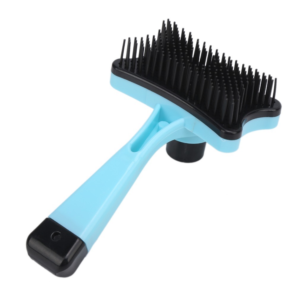 Hair Care Is Self Care - แปรงกำจัดขนหลุดร่วงและขนพันกันสำหรับสัตว์เลี้ยง แปรงสำหรับกรูมมิ่งและนวด แปรงกำจัดขนที่ทำความสะอาดตัวเองสำหรับแมวและสุนัข