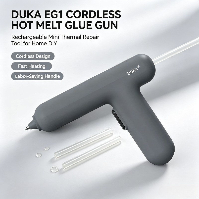 Glue Gun Hair - ปืนกาวร้อนไฟฟ้า DUKA EG1 แบบไร้สาย ขนาดเล็ก เครื่องมือซ่อมแซมความร้อน