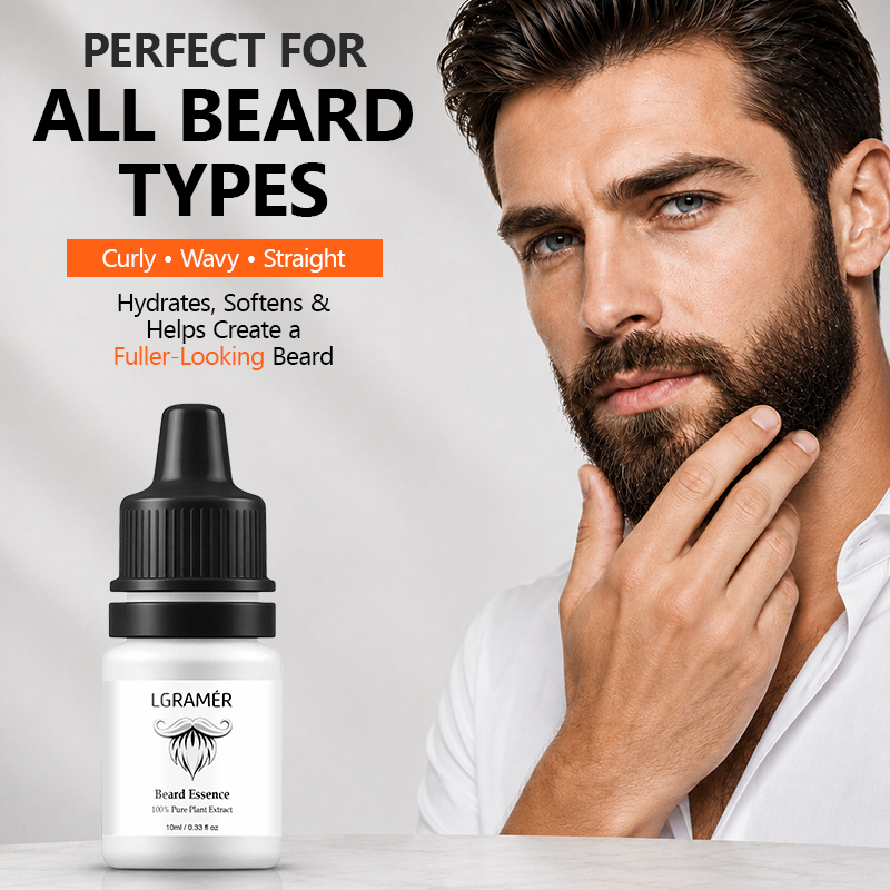 Hair Care For Men - เซรั่มปลูกหนวดเคราสำหรับผู้ชาย บำรุงรูขุมขนบนใบหน้า ลดการหลุดร่วงของหนวดเครา ยาวขึ้น แข็งแรงขึ้น สร้างการดูแลหนวดเคราอย่างเป็นธรรมชาติ