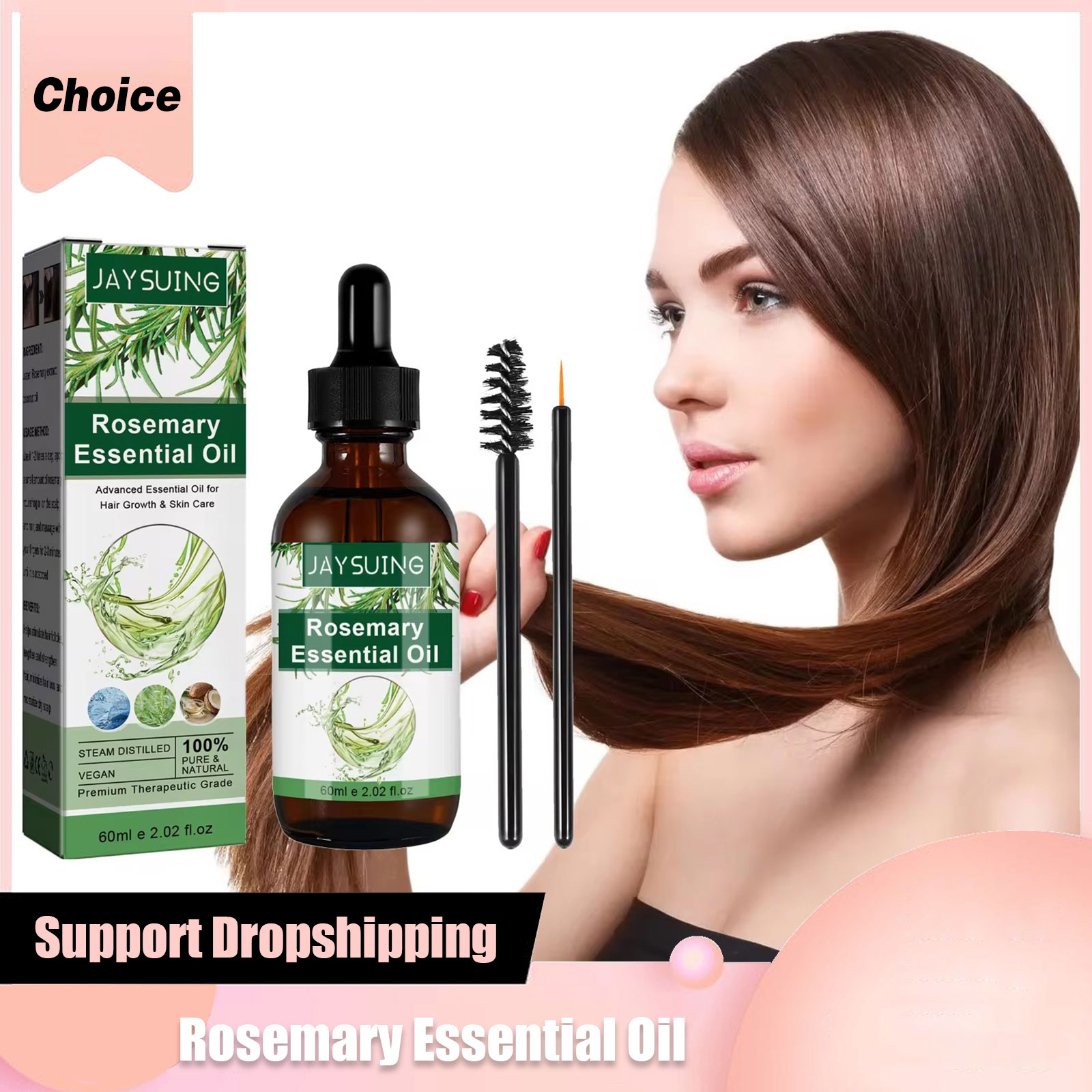 Hair Care Hair Serum - น้ํามันหอมระเหยโรสแมรี่สําหรับ Hair Growth Scalp Damage Treatment