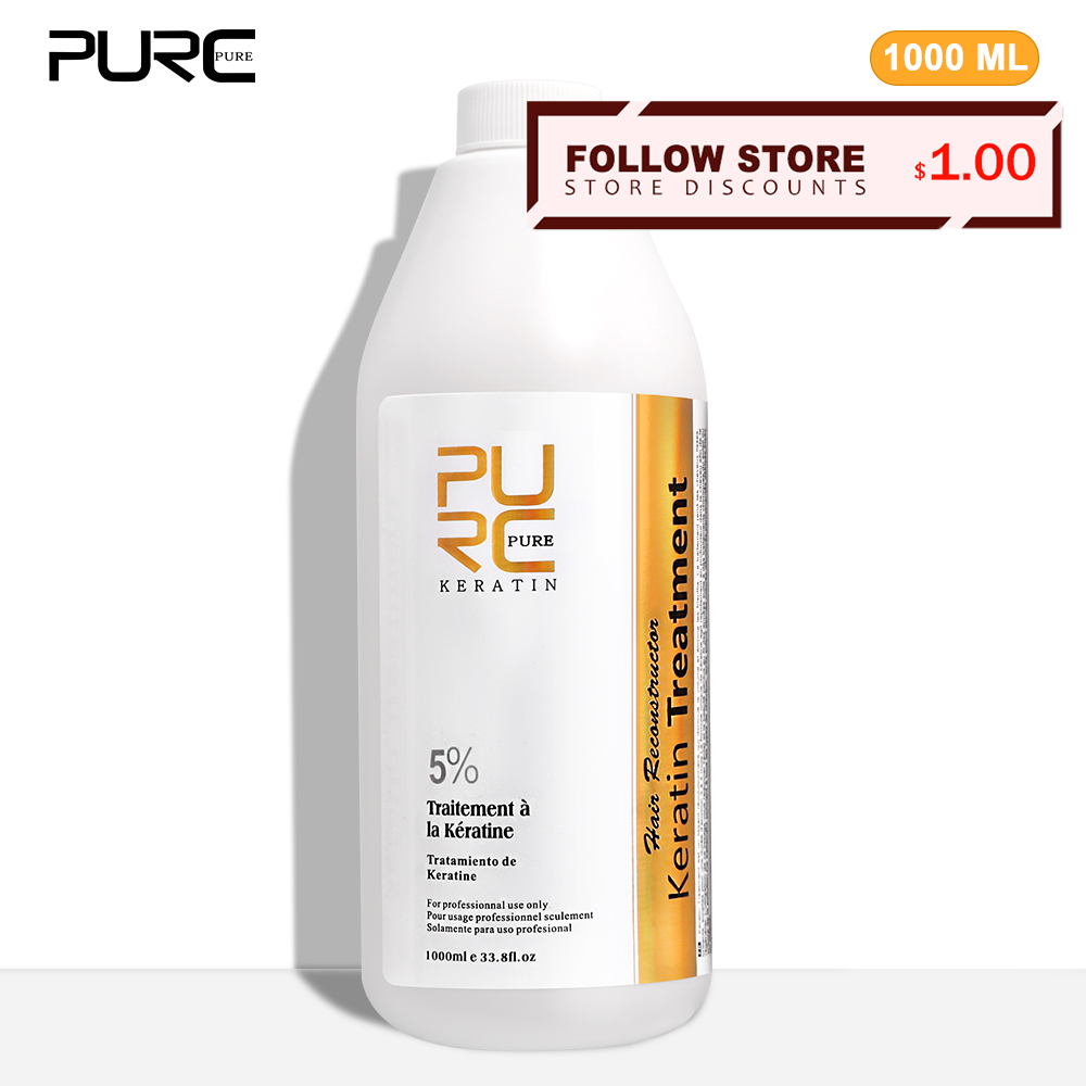 Hair Care Keratin - ทรีทเมนท์บำรุงผิวนุ่มเคร้า5% ผมบราซิลผลิตภัณฑ์เคราตินหยิกดูแลเส้นผมร้านเสริมสวยมืออาชีพ1000มล.