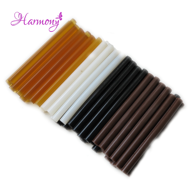 Glue Gun Hair - 12 ชิ้น/กล่องสี่สีขนาดเล็ก Keratin กาว Stick สําหรับ