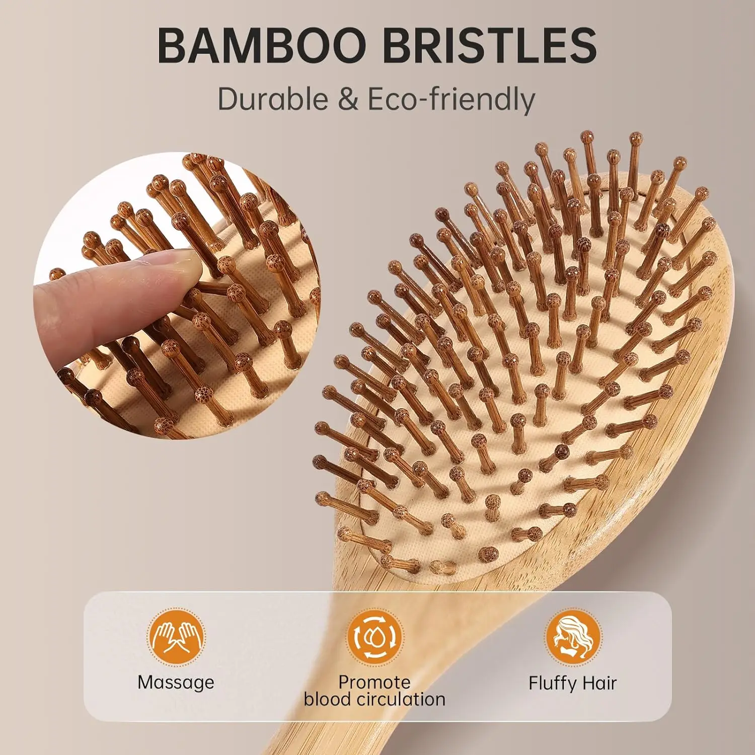 แปรงหวีผมแบบมีเบาะลม ทำจากไม้ไ - Bamboo Hair Brush บทวิจารณ์และราคา