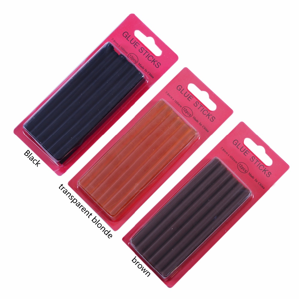 แท่งกาวร้อนละลาย0.7*10ซม. 12ชิ - Glue Gun Hair บทวิจารณ์และราคา