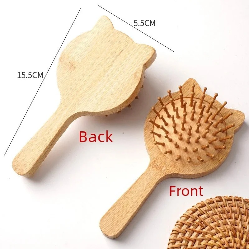หวีไม้ดูแลเส้นผมแบบใหม่ 1 ชิ้น - Bamboo Hair Brush บทวิจารณ์และราคา