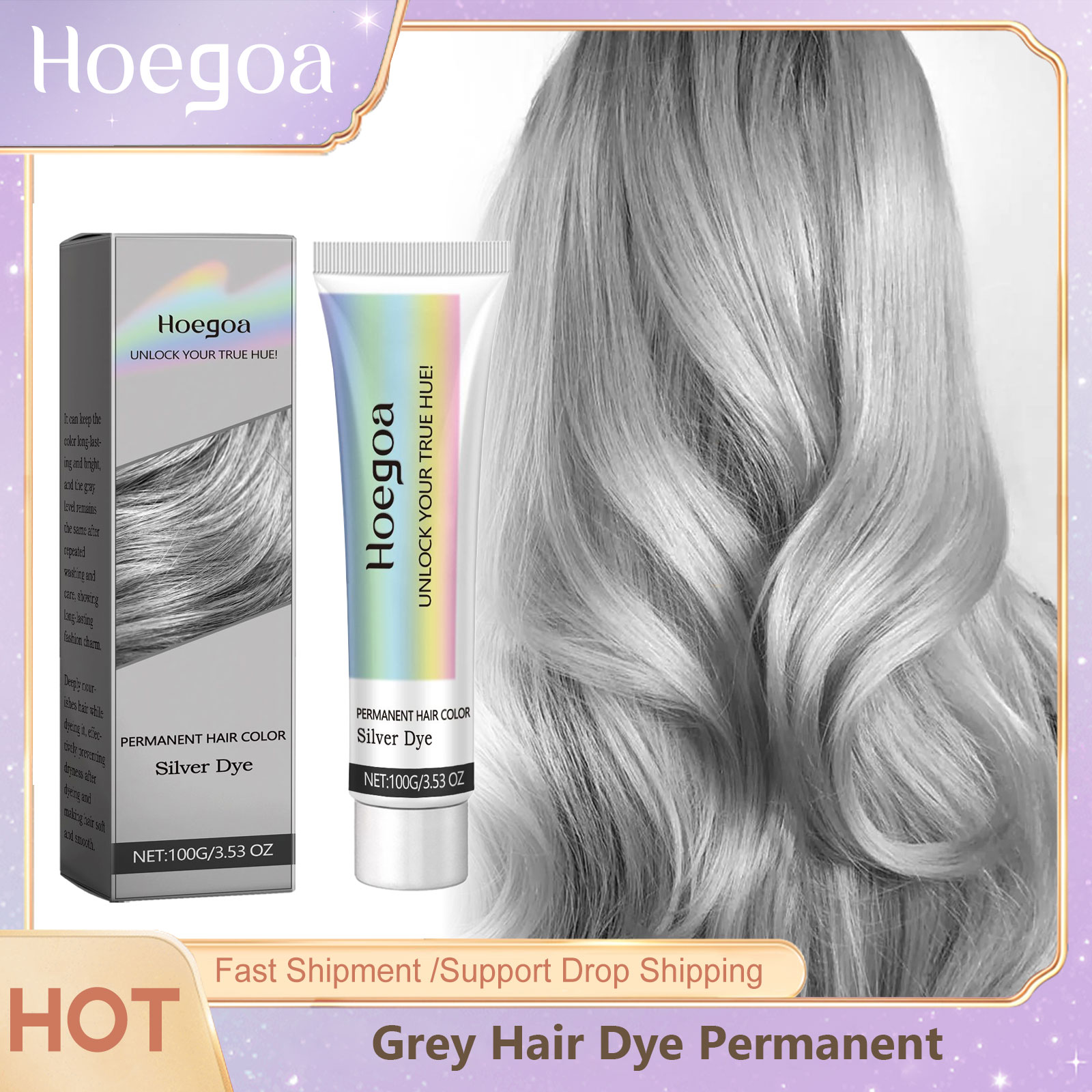 สีเทาย้อมผมถาวรจัดแต่งทรงผมสีผ - Hair Care Loreal บทวิจารณ์และราคา