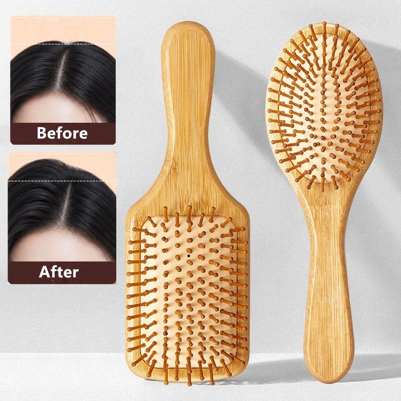 หวีไม้ไผ่ธรรมชาติ {MAX-66} หวี - Bamboo Hair Brush บทวิจารณ์และราคา
