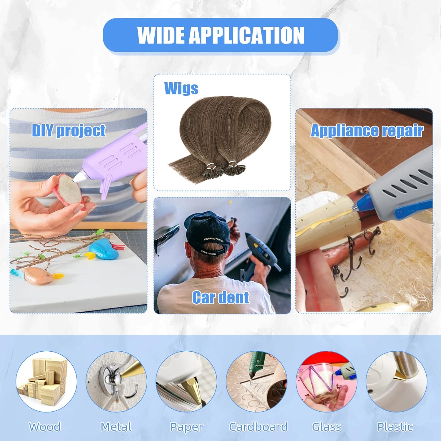 กาวติดผมแบบแท่งสำหรับต่อผมมืออ - Glue Gun Hair บทวิจารณ์และราคา