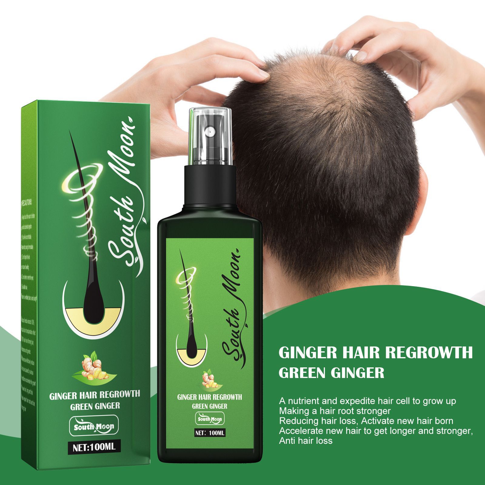 สเปรย์บำรุงเส้นผมเซาท์มูนจินเจ - Hair Care Herbal บทวิจารณ์และราคา