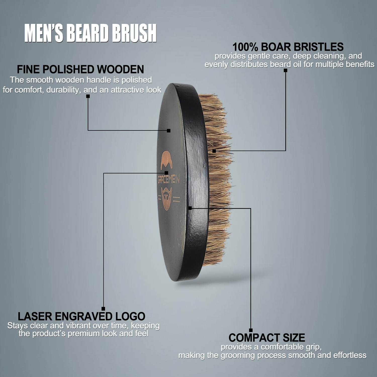 แปรงโกนหนวด Gracemen - ด้ามจับ - Hair Care For Men บทวิจารณ์และราคา