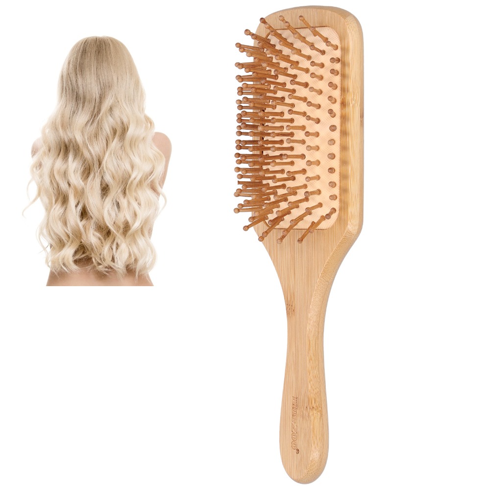 แปรงผมไม้ไผ่แบบอ่อนโยน หวีนวดห - Bamboo Hair Brush บทวิจารณ์และราคา