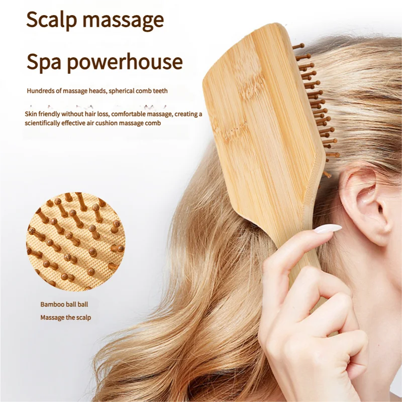 แปรงหวีผมไม้ไผ่สำหรับผู้หญิง ห - Bamboo Hair Brush บทวิจารณ์และราคา