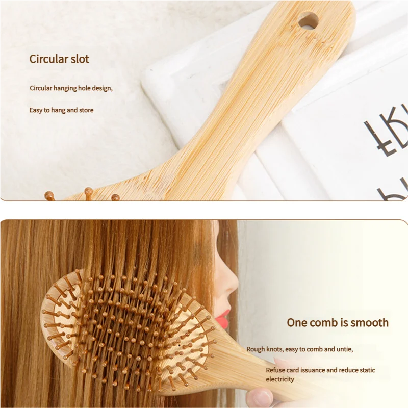 แปรงหวีผมไม้ไผ่สำหรับผู้หญิง ห - Bamboo Hair Brush บทวิจารณ์และราคา