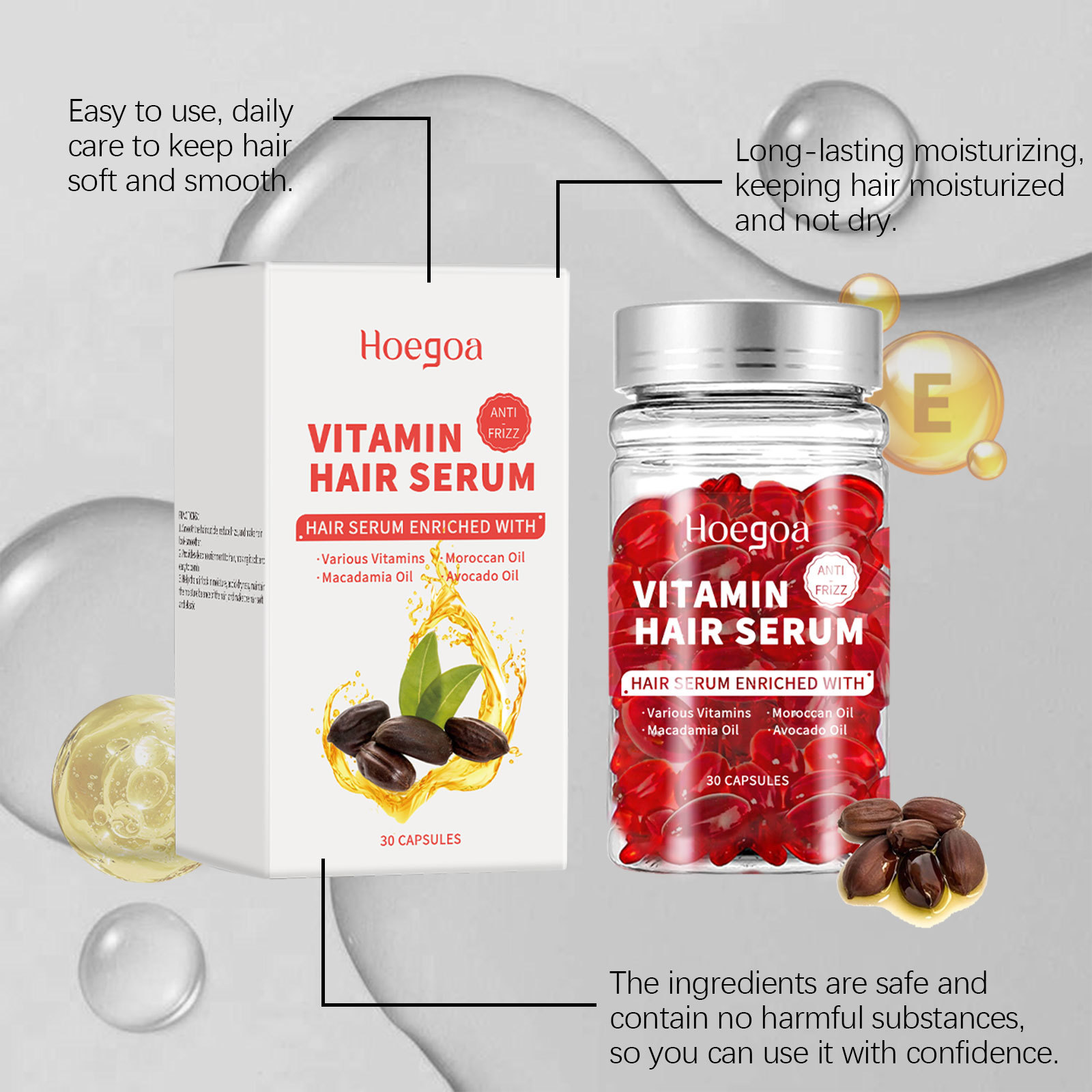 วิตามินเซรั่มบํารุงเส้นผมแคปซู - Hair Care Hair Serum บทวิจารณ์และราคา