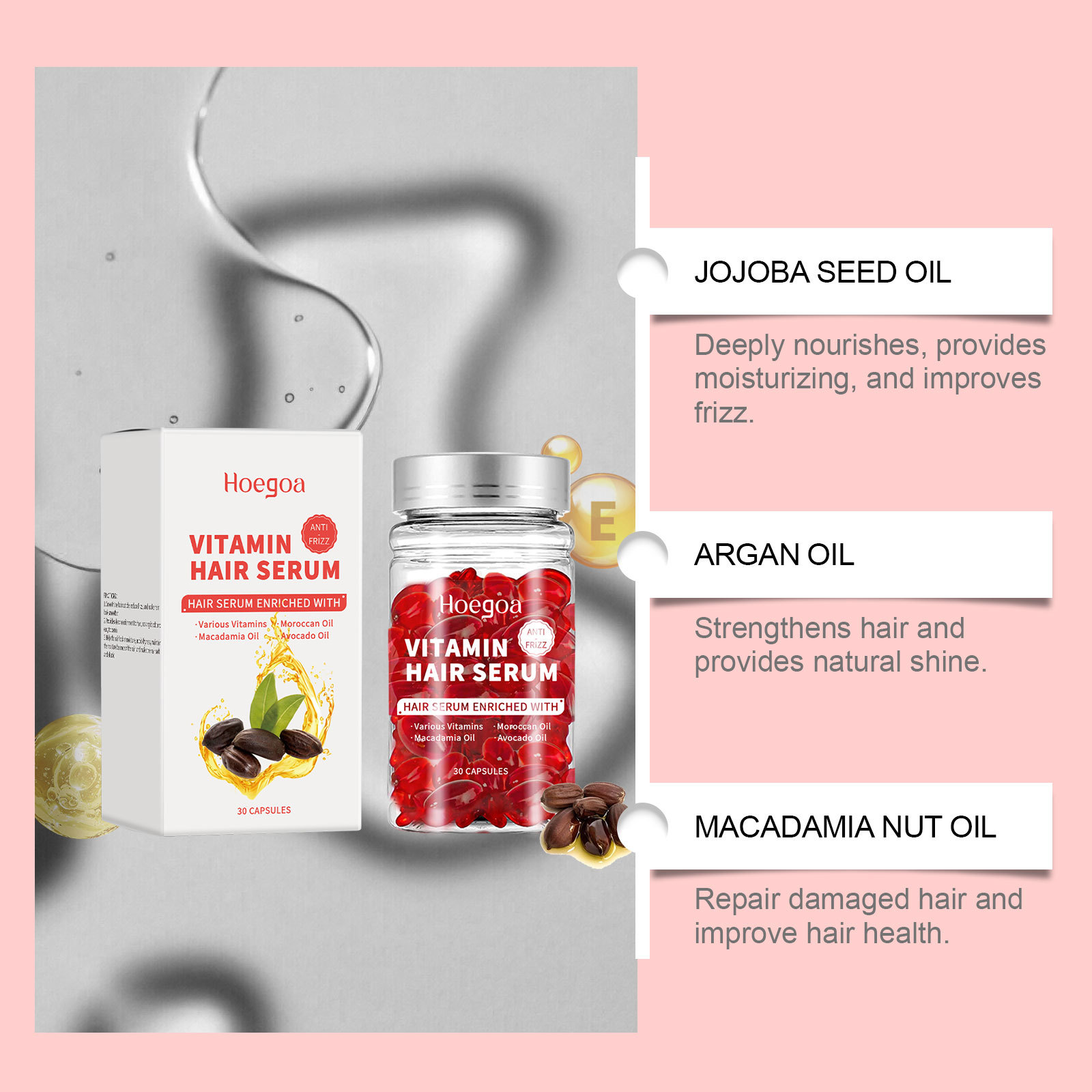 วิตามินเซรั่มบํารุงเส้นผมแคปซู - Hair Care Hair Serum บทวิจารณ์และราคา