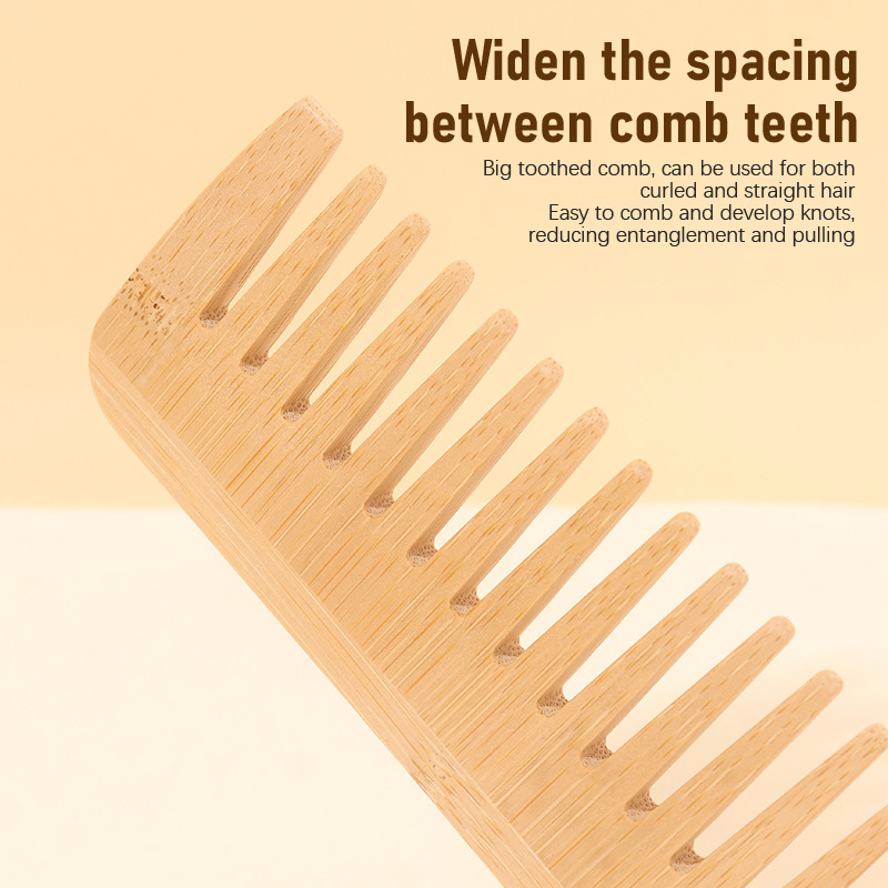 หวีไม้ไผ่ซี่ห่าง หวีแปรงผม หวี - Bamboo Hair Brush บทวิจารณ์และราคา